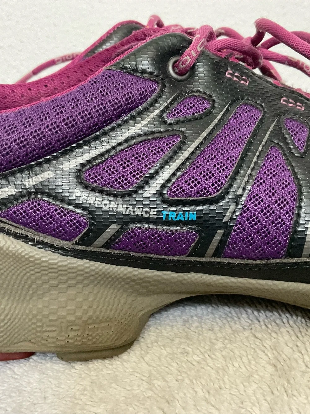 Ecco Biom Train Core Low Cut Sneakers Purple, Grey Athletic Shoes Size 8.5
